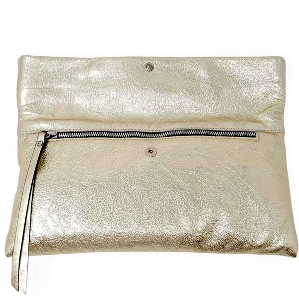 Last 1 ⛔️ Gianni Chiarini Cherry Leather Foldover Clutch Bag - Picture 3 of 15